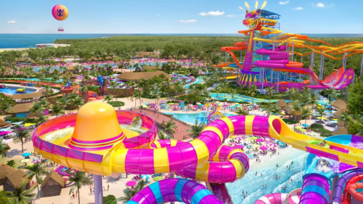  Royal Caribbean's vision for Perfect Day Mexico includes a huge waterpark, but that could change as the cruise line considers alternate sites. 