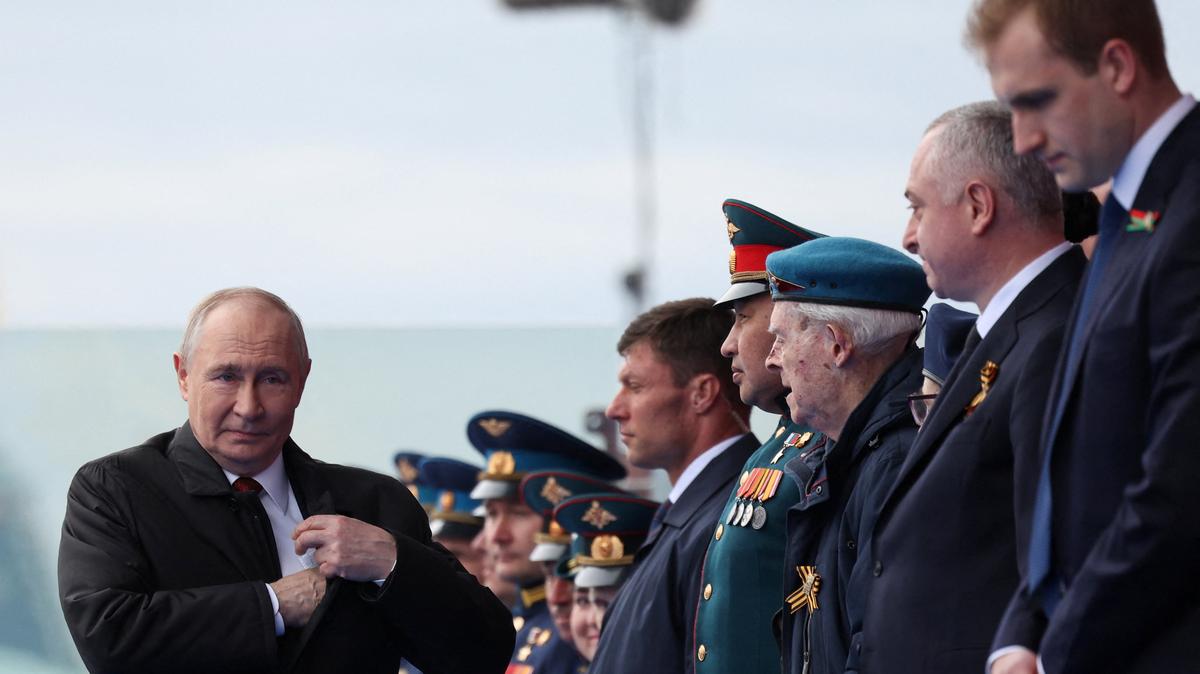 Russian President Vladimir Putin attends a military parade on Victory Day, marking the 81st anniversary of the victory over Nazi Germany in World War Two, in Red Square in central Moscow, Russia, May 9, 2026. Sputnik/Vyacheslav Prokofyev/Pool via REUTERS