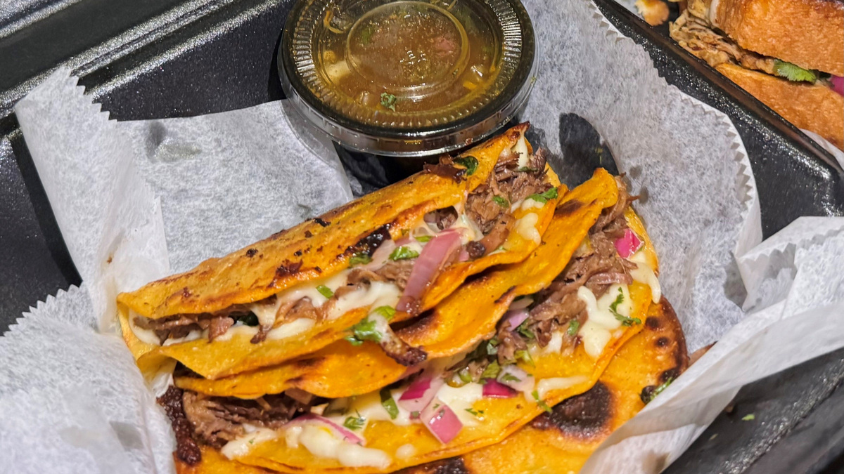 Birria tacos from Double Dippin food truck.