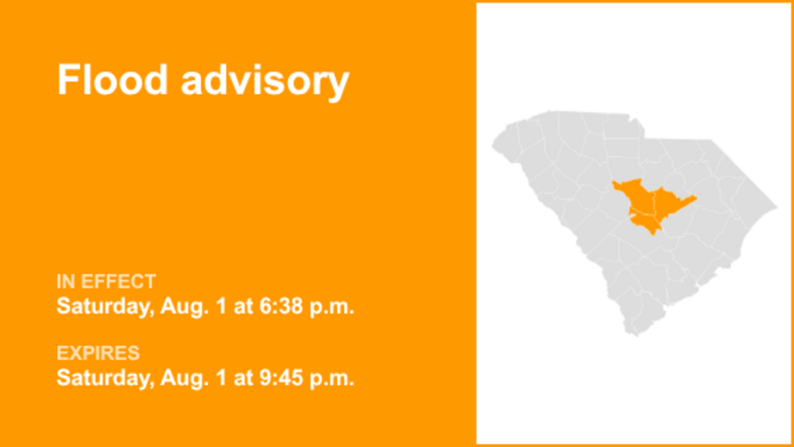 UPDATE: Lee and Sumter counties under a flood advisory Saturday night 