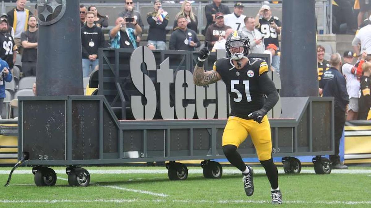  Oct 12, 2025; Pittsburgh, Pennsylvania, USA; Pittsburgh Steelers linebacker Nick Herbig (51) takes the field against the Cleveland Browns at Acrisure Stadium. Mandatory Credit: Charles LeClaire-Imagn Images | Charles LeClaire-Imagn Images 