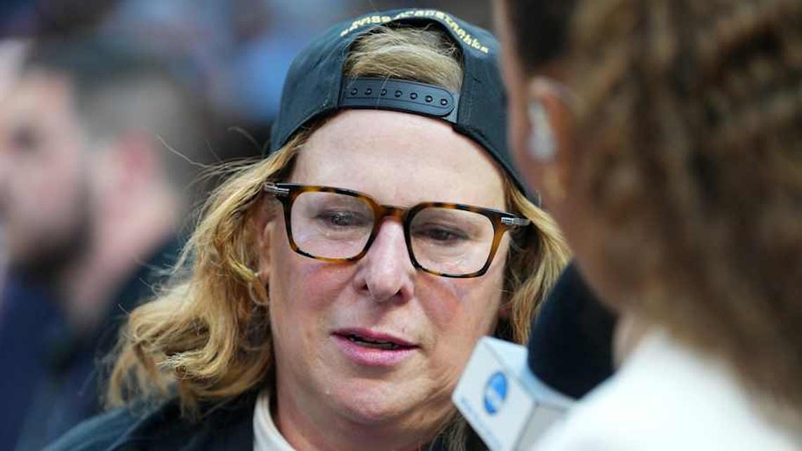  Apr 5, 2026; Phoenix, AZ, USA; UCLA Bruins head coach Cori Close speaks to media after defeating the South Carolina Gamecocks in the National Championship game of the women's 2026 NCAA Tournament at Mortgage Matchup Center. Mandatory Credit: Joe Camporeale-Imagn Images | Joe Camporeale-Imagn Images 