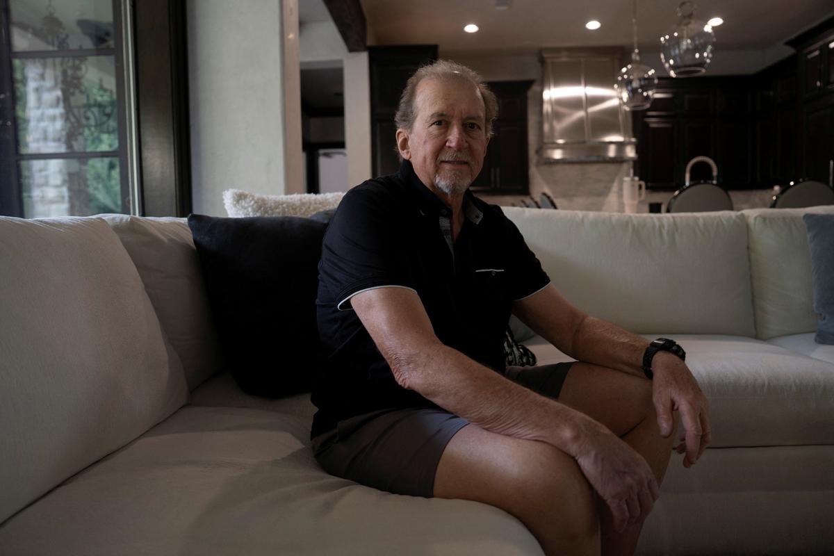 Menta "Steve" Wallace poses for a portrait at his home in The Woodlands, Texas, U.S., May 29, 2026. Wallace is taking daraxonrasib in a clinical trial, which is Revolution Medicine's pancreatic cancer drug.   REUTERS/Danielle Villasana
