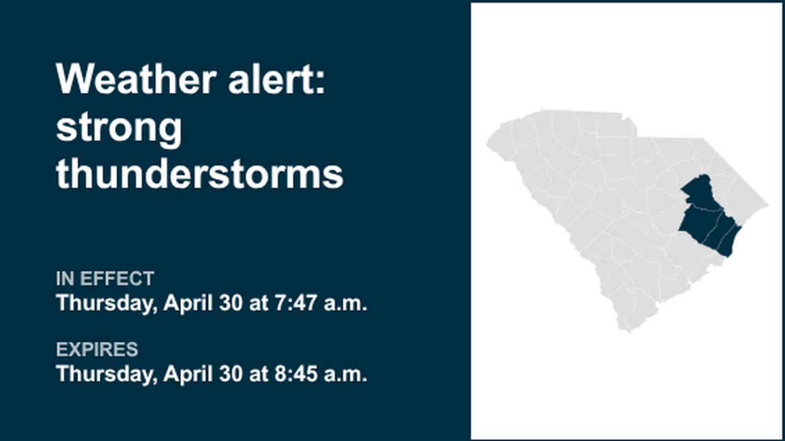 Prepare for strong thunderstorms in Pee Dee Thursday morning - gusts may reach 55 mph 