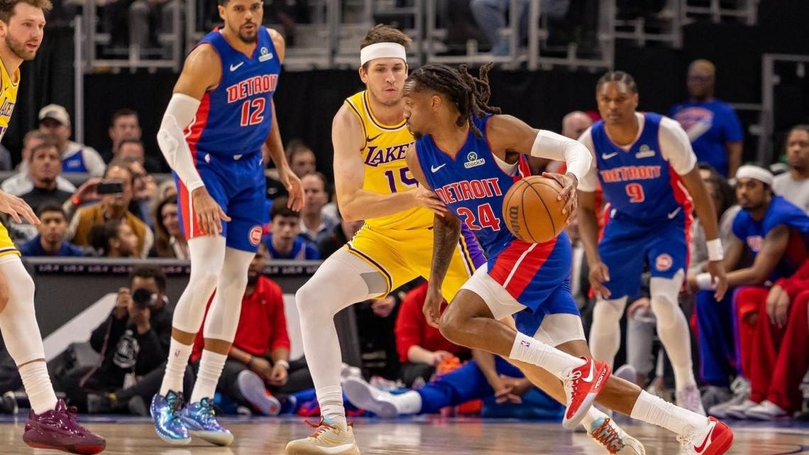 Behind Daniss Jenkins' career night, Pistons end Lakers' win streak 