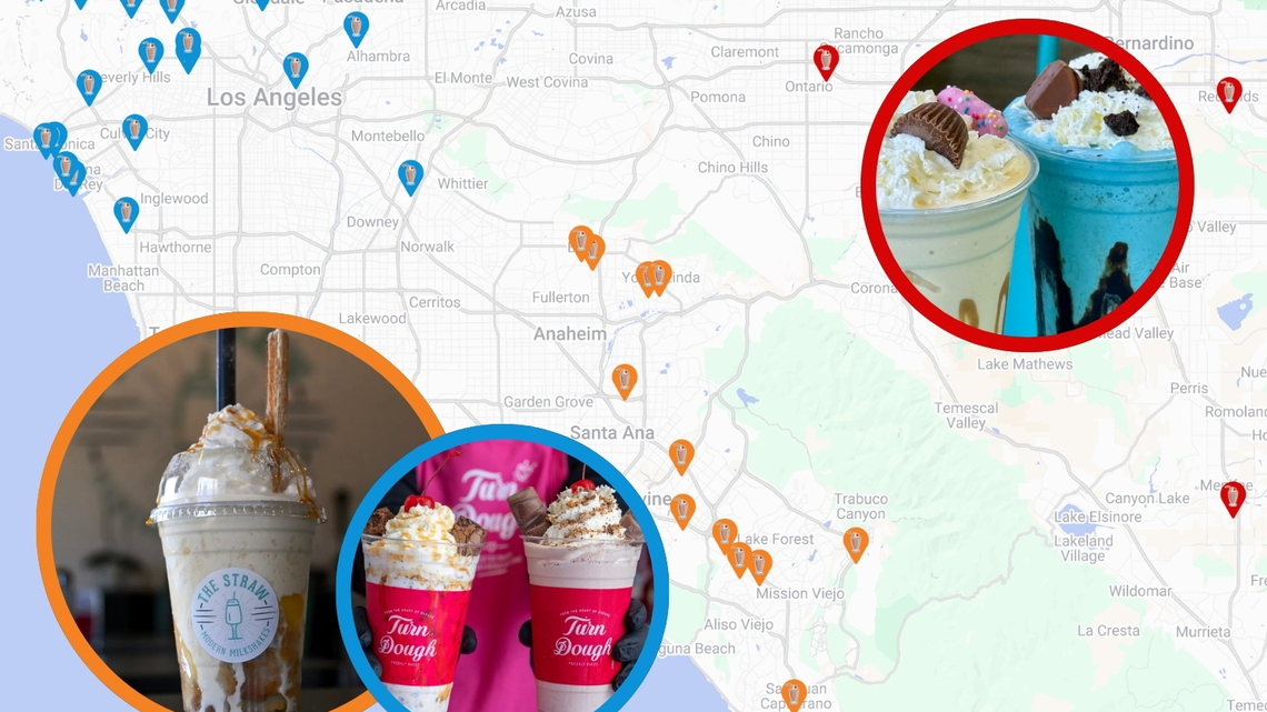 Map: Where to find the best milkshakes in Southern California
