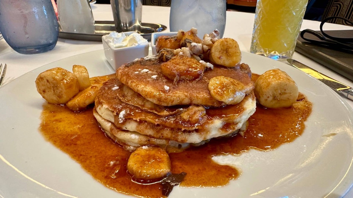 Bananas Foster pancakes are a brunch highlight, in addition to destination-inspired dishes. 