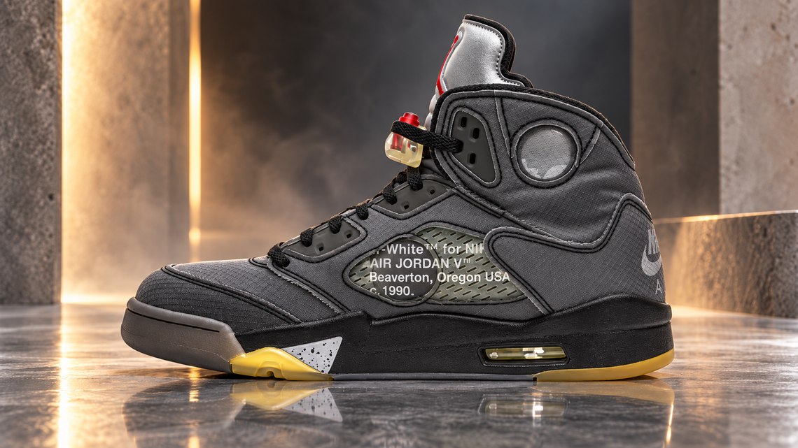 Air Jordan 5 'Muslin' x Off-White: Where to Buy Virgil's Black Classic