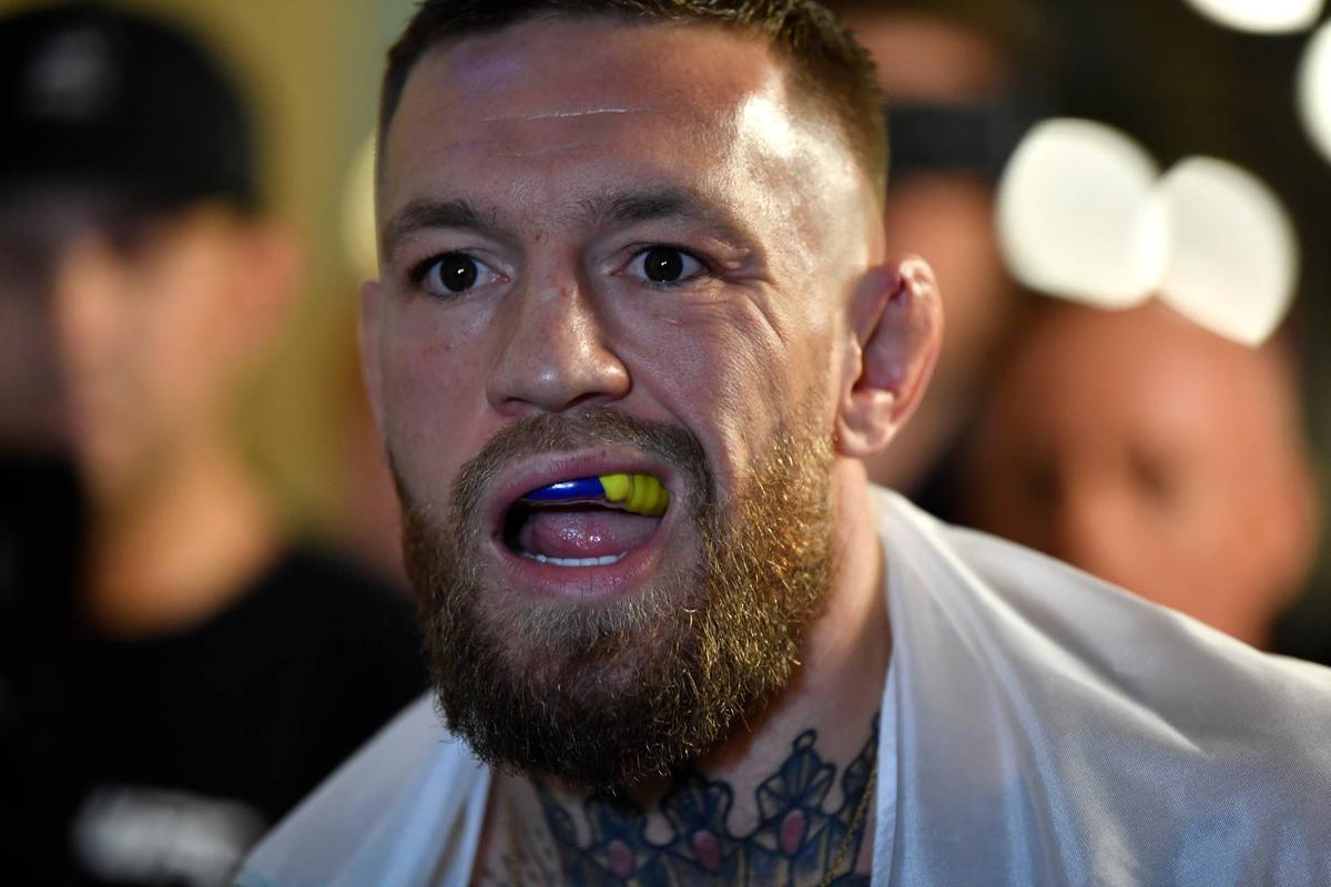  LAS VEGAS, NEVADA - JULY 10: Conor McGregor of Ireland prepares to fight Dustin Poirier during the UFC 264 event at T-Mobile Arena on July 10, 2021 in Las Vegas, Nevada. (Photo by Chris Unger/Zuffa LLC) Conor McGregor / Getty Images