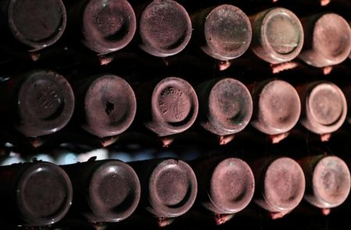 Bottles in a wine cellar housing a collection of rarities from the 19th and 20th centuries, once owned by Soviet leader Joseph Stalin, in Tbilisi, Georgia May 28, 2026. REUTERS/Irakli Gedenidze