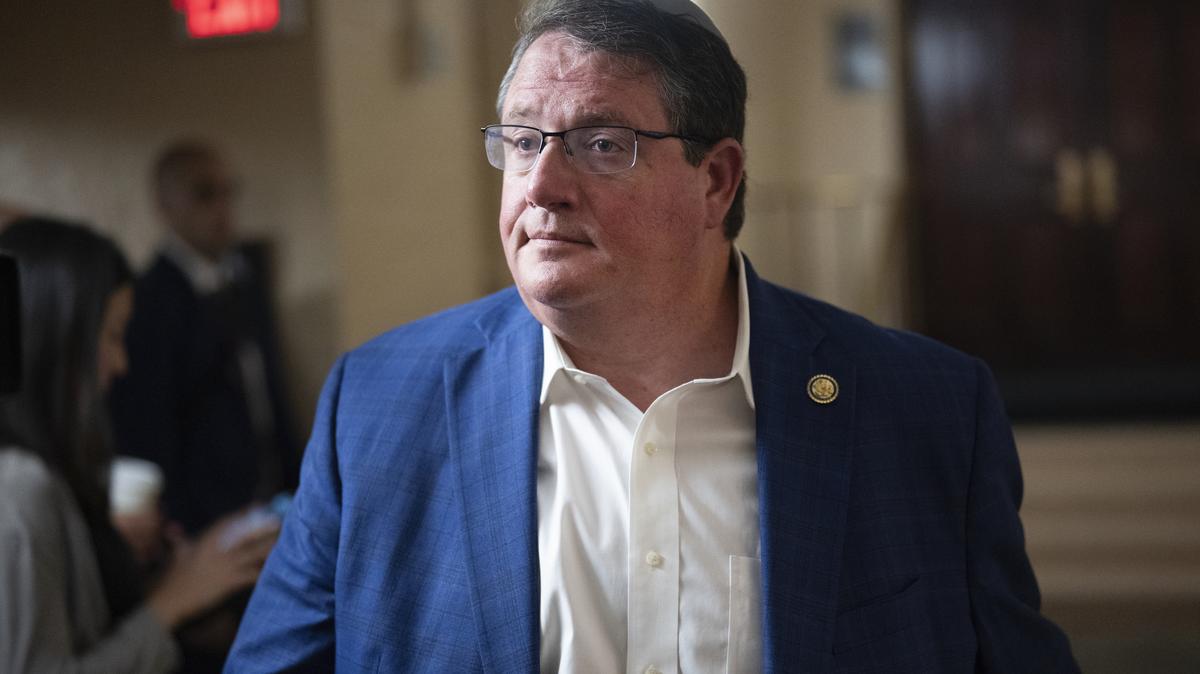 House GOP 9/3/25. UNITED STATES - SEPTEMBER 3: Rep. Randy Fine, R-Fla., leaves a meeting of the House Republican Conference in the U.S. Capitol on Wednesday, September 3, 2025. (Tom Williams/CQ Roll Call via AP Images)