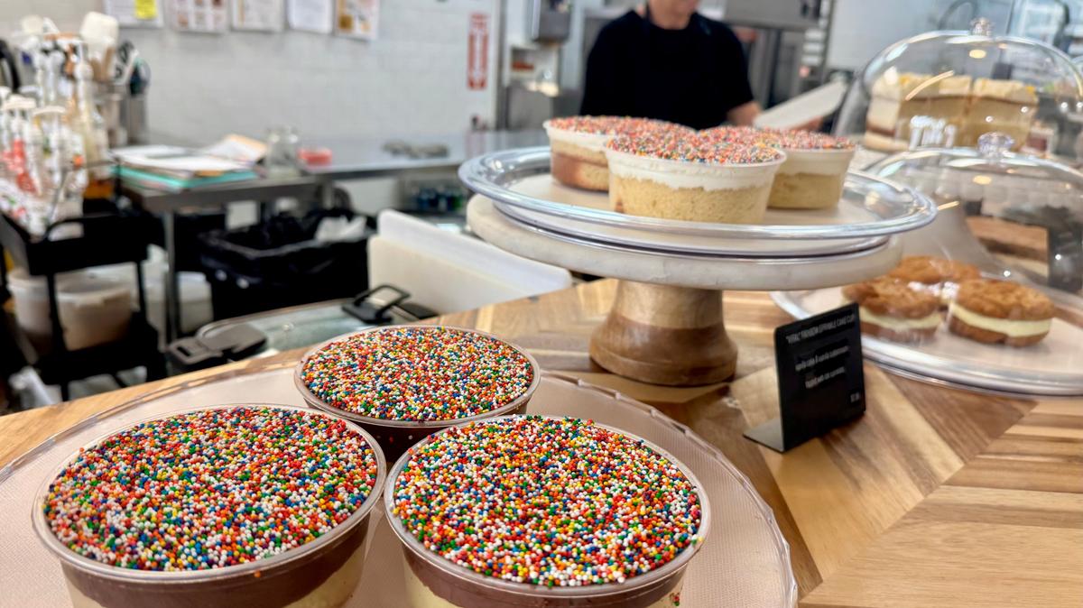 Sugar Blossom Bake Shop in San Clemente makes vanilla and banana-chocolate Dot Cakes. (Photo by Brock Keeling, Orange County Register/SCNG)