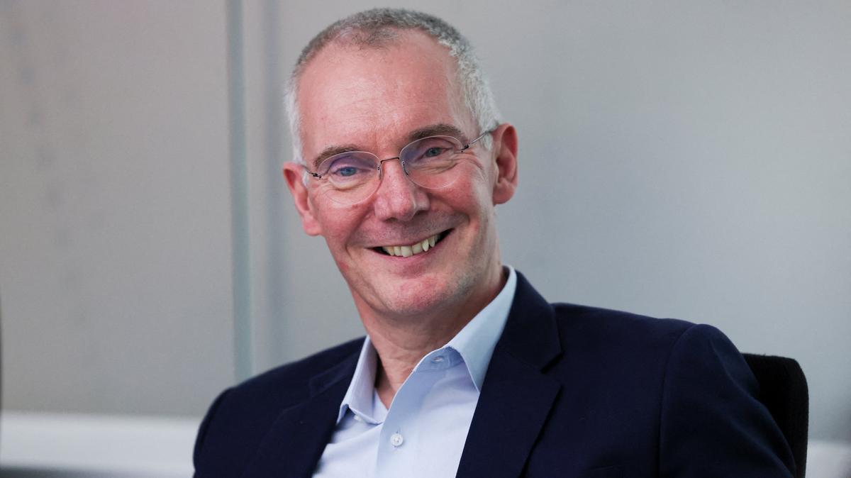 John Dawber, corporate vice president and managing director of Novo Nordisk, reacts during the Reuters summit in Bengaluru, India, May 22, 2026. 