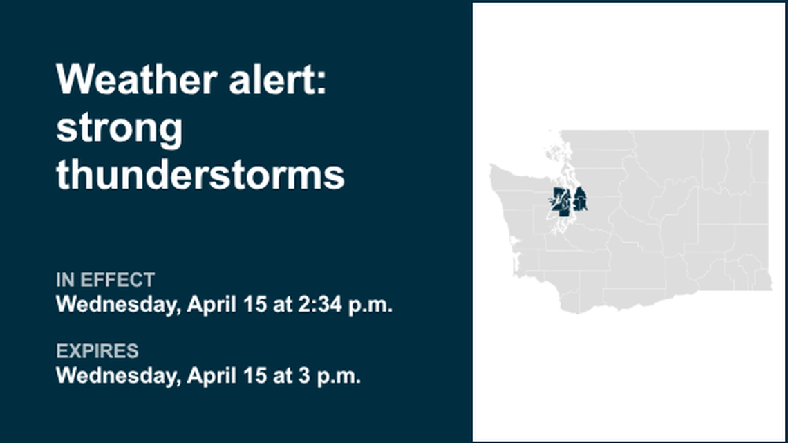 UPDATE: Weather alert for Puget Sound region Wednesday afternoon, says the NWS 