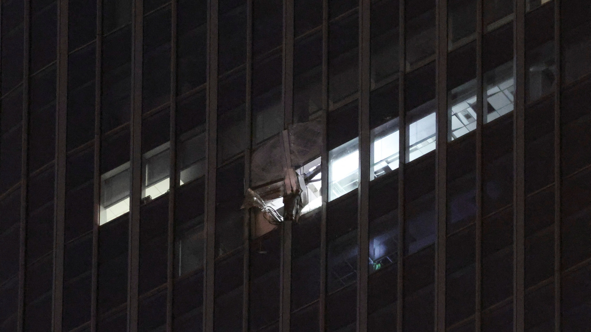 The damaged exterior of CITIC Tower, also known as China Zun, in Beijing, China June 26, 2026. REUTERS/Maxim Shemetov