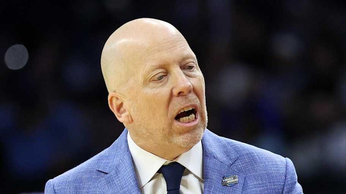  Mar 20, 2026; Philadelphia, PA, USA; UCLA Bruins head coach Mick Cronin reacts in the second half during a first round game of the men's 2026 NCAA Tournament at Xfinity Mobile Arena. Mandatory Credit: Bill Streicher-Imagn Images | Bill Streicher-Imagn Images 
