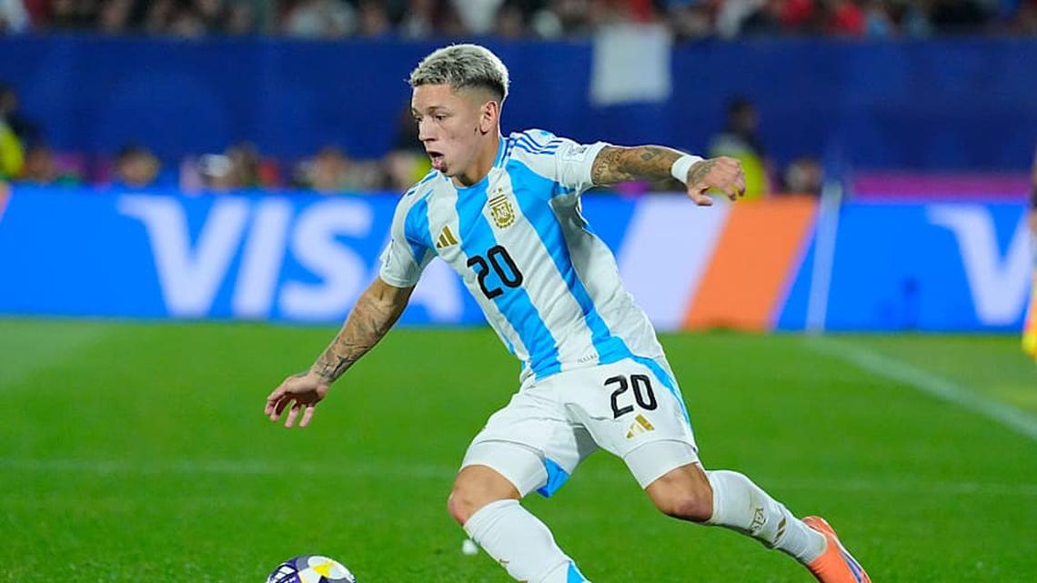  Gianluca Prestianni only has one senior international cap to his name. | Luis Cano/Jam Media/Getty Images 