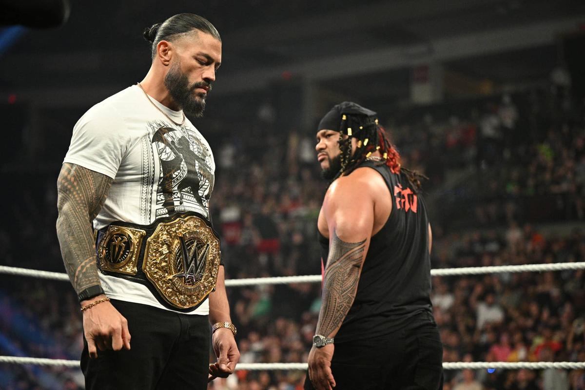  Roman Reigns and Jacob Fatu will compete in a Tribal Combat Match at Clash in Italy 2026. Getty Images