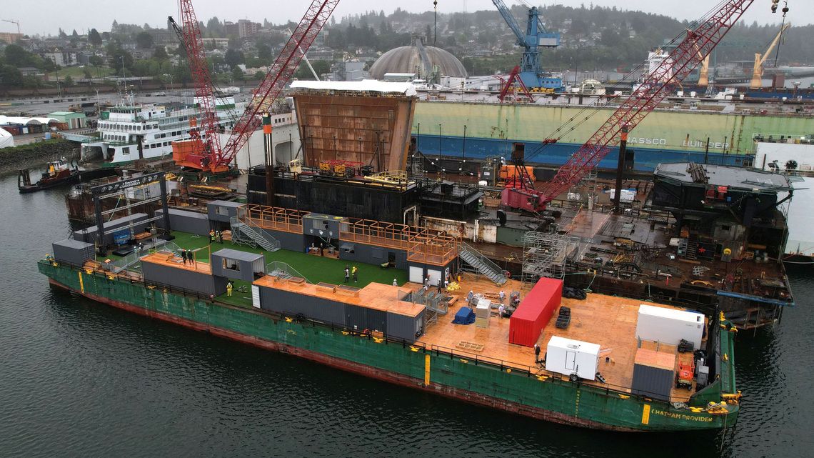 Seattle World Cup barge gives soccer's global language a waterfront home 
