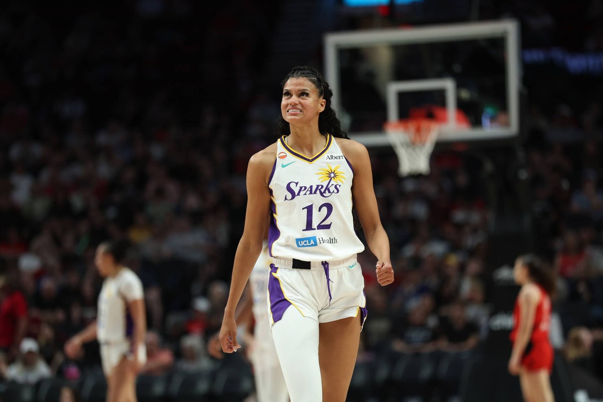  Los Angeles Sparks guard Rae Burrell (12) Jaime Valdez-Imagn Images