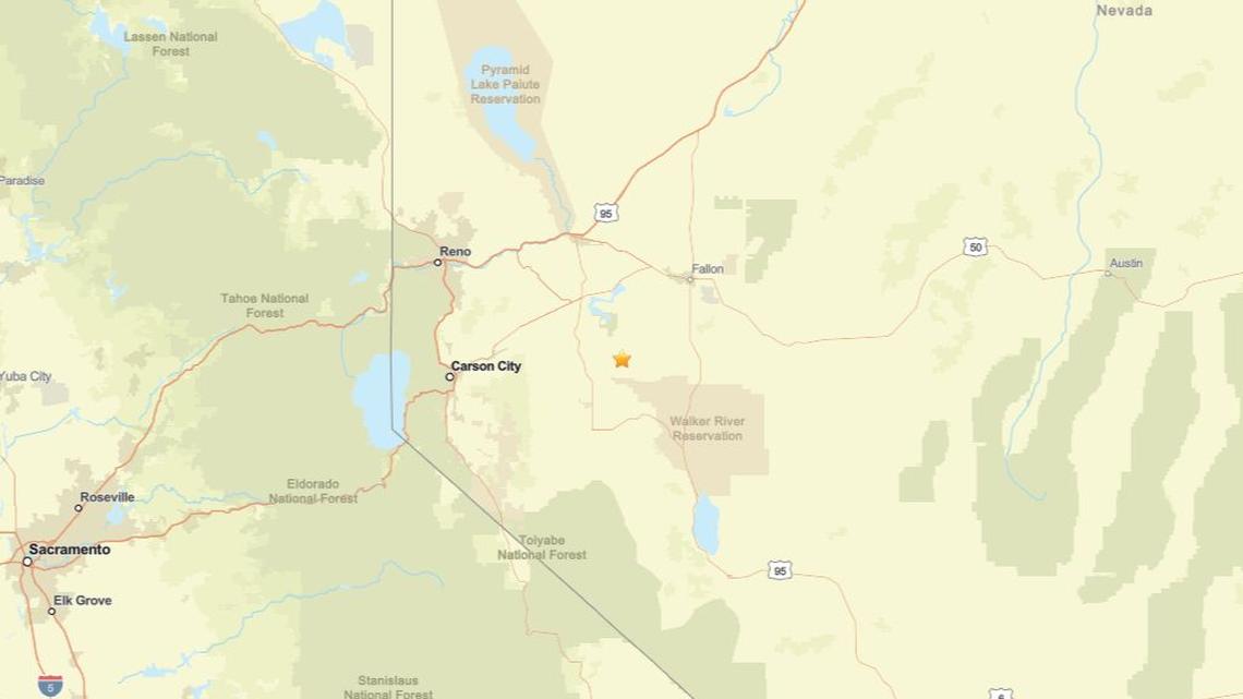 Update: Earthquake rattles region near Silver Springs, NV on May 4 - 2.5 magnitude registered 