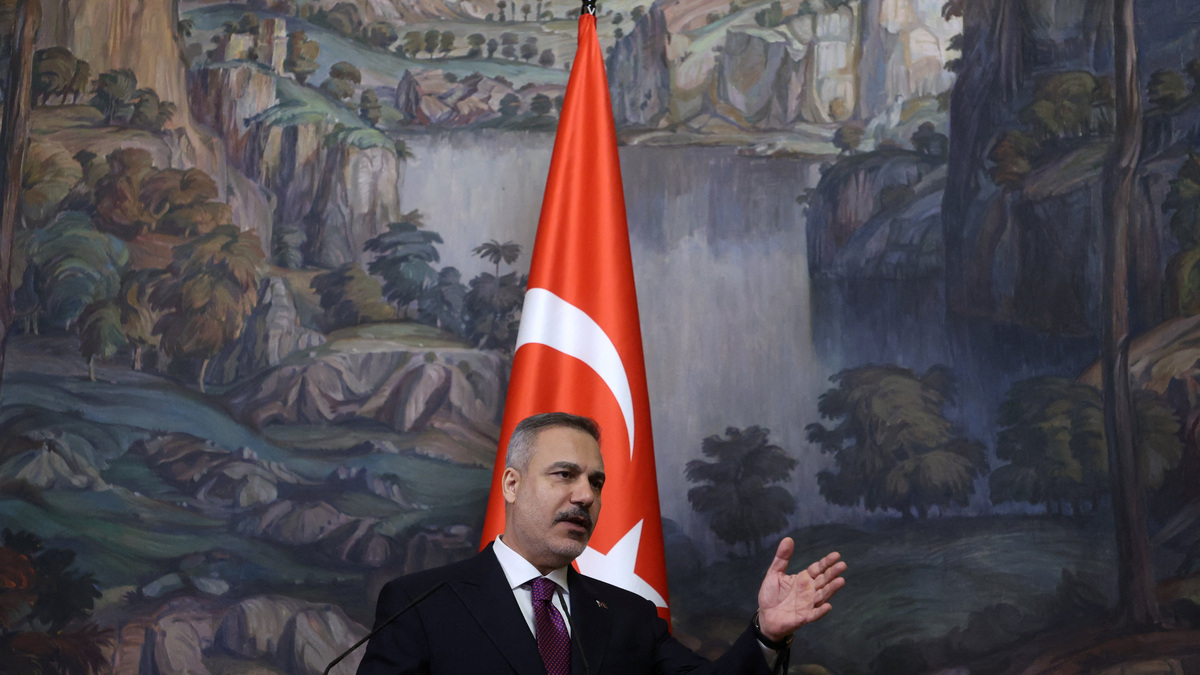 Turkish Foreign Minister Hakan Fidan attends a press conference following talks with his Russian counterpart Sergei Lavrov in Moscow, Russia, June 16, 2026. Sergei Ilnitsky/Pool via REUTERS