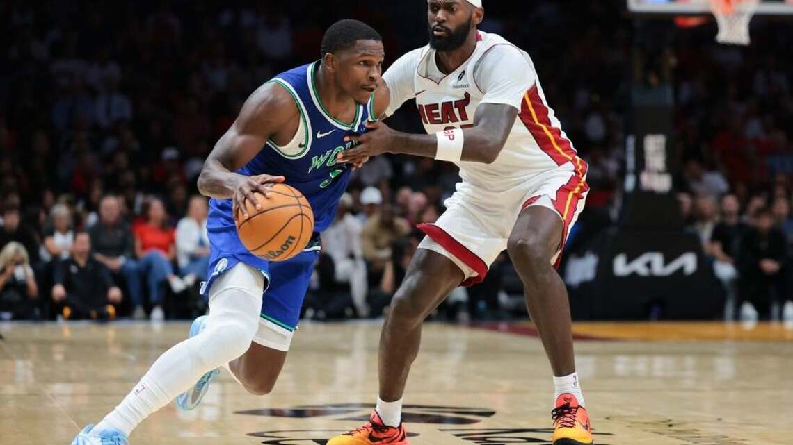 Anthony Edwards (45), Wolves spoil Giannis Antetokounmpo's Heat debut 
