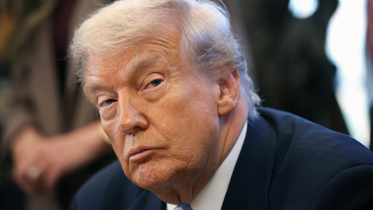 U.S. President Donald Trump delivers remarks during a meeting of the White House Task Force on the FIFA World Cup 2026 in the Oval Office of the White House on Nov. 17, 2025, in Washington, D.C. (Win McNamee/Getty Images/TNS)