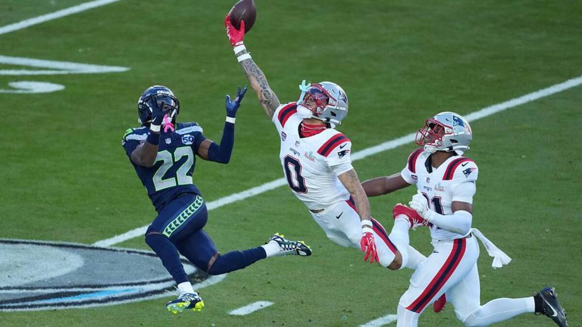 Christian Gonzalez was one of the few bright spots for the Patriots during their Super Bowl loss. | Kirby Lee-Imagn Images 