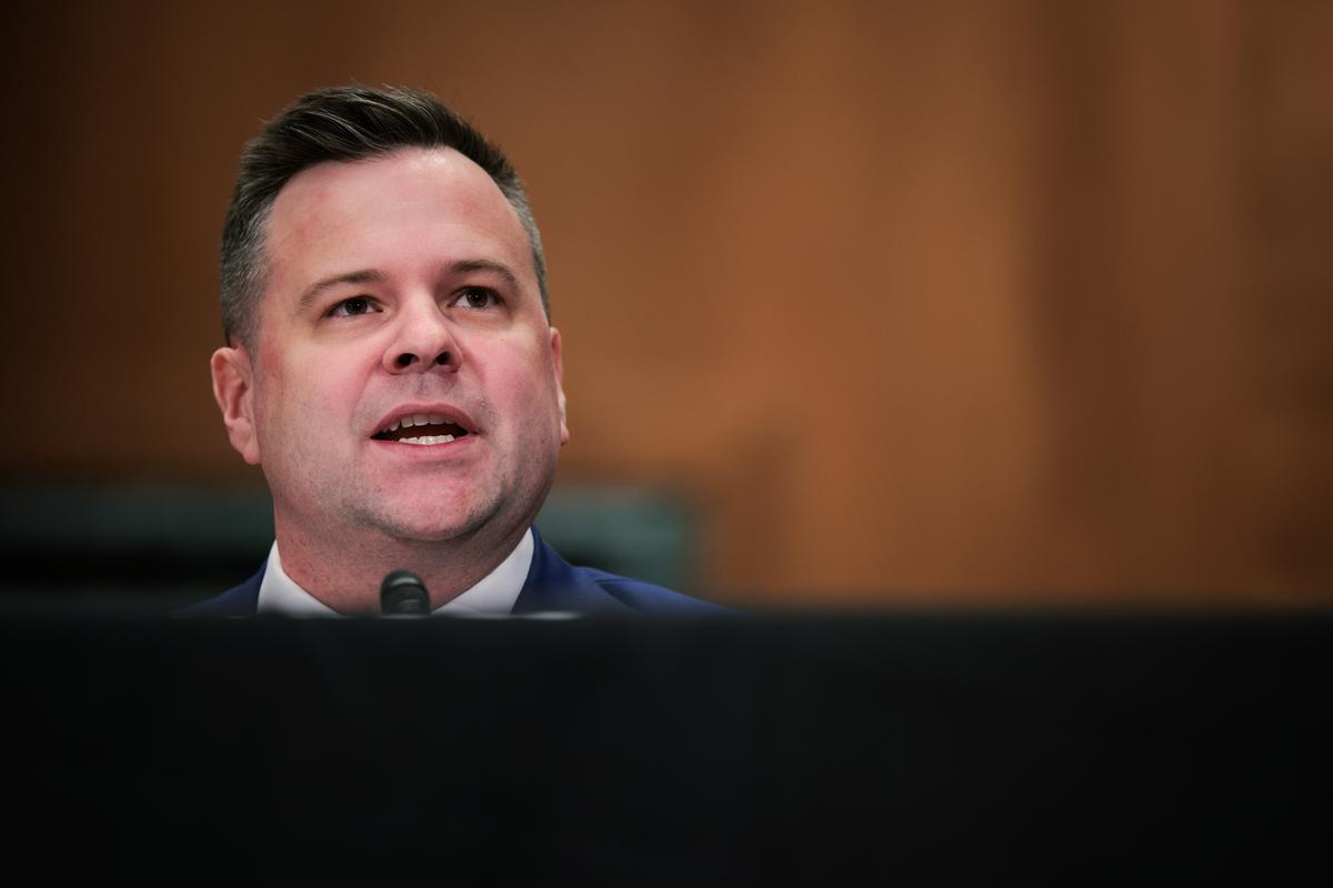  William Pulte, nominee for Director of the Federal Housing Finance Agency, testifies at a hearing of the Senate Banking Committee on February 27, 2025, at the Dirksen Senate Building in Washington, D.C. 