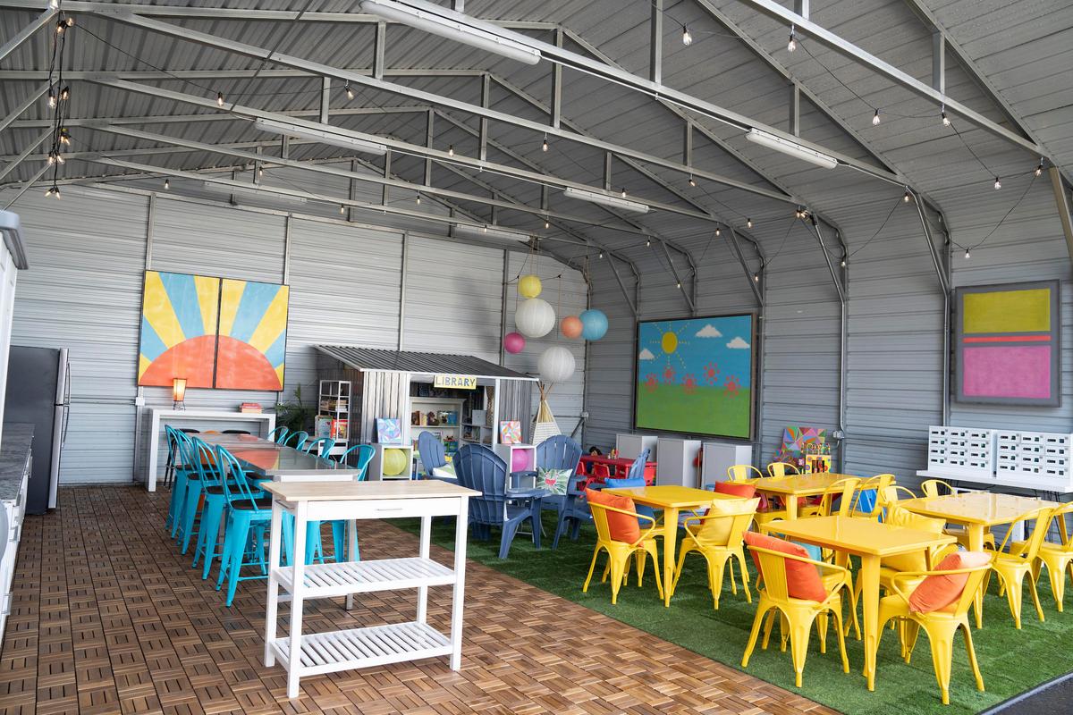  Families who live at the Rose Canyon parking lot also have access to a small library, shared kitchen and dining space, charging station and other amenities. Credit: Courtesy Jewish Family Service of San Diego