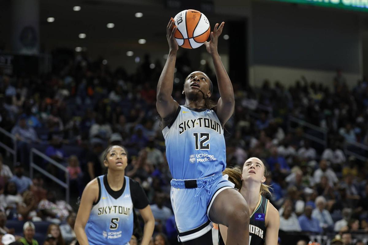  Former Chicago Sky forward Michaela Onyenwere Kamil Krzaczynski-USA TODAY Sports