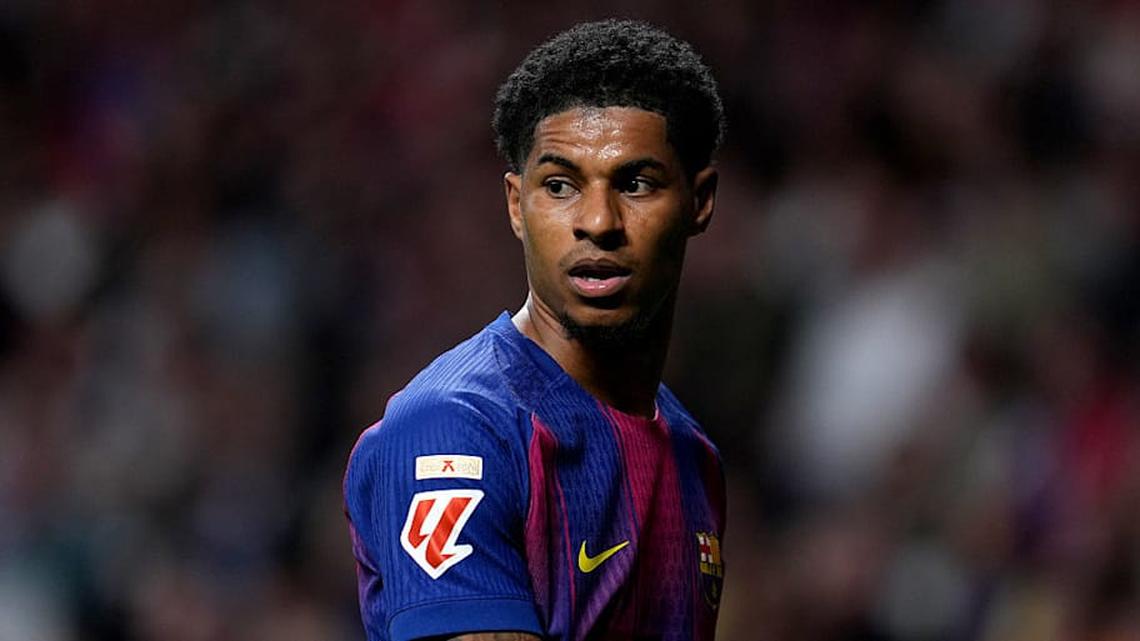  Marcus Rashford did not make the best of his chances. | Aitor Alcalde Colomer/Getty Images 