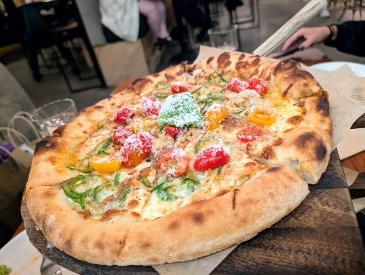  Even a home-delivered pizza can be called “room service.” Photo credit: Cindy Richards 