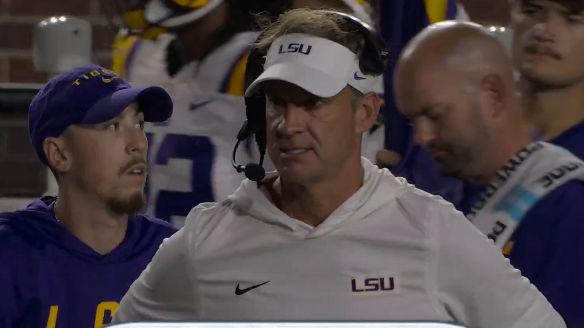 Lane Kiffin's Face Is Going Viral As LSU Trails Ole Miss 17-0