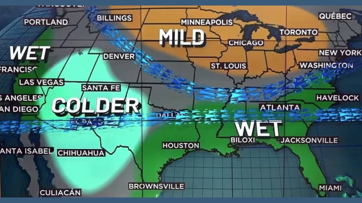 New Map Calls For Tale of Two Winters Due To Historic El Niño Brewing In The Pacific