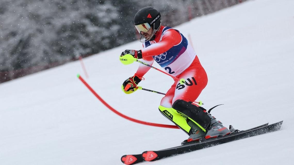 Loic Meillard wins Switzerland's 1st men's slalom gold since 1948