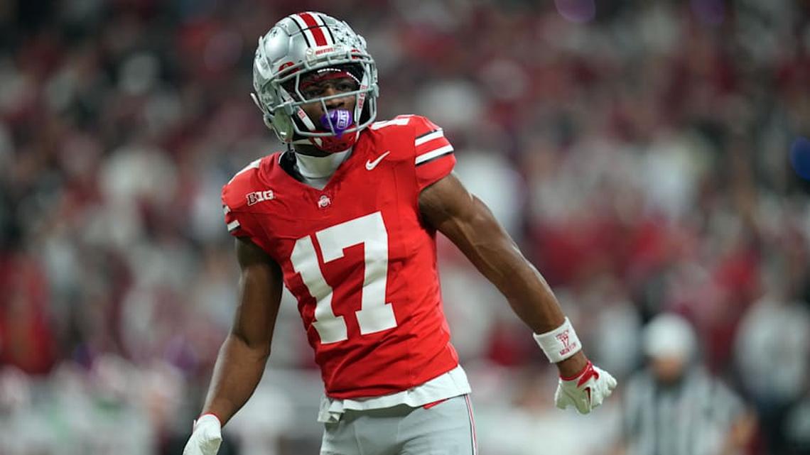  The Browns could be eyeing Ohio State's Carnell Tate with their No. 6 pick. | Aaron Doster-Imagn Images 