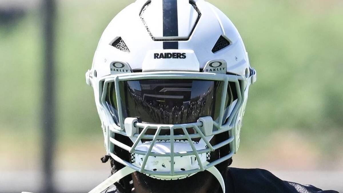  Jun 11, 2025; Henderson, NV, USA; Las Vegas Raiders defensive tackle Adam Butler (69) looks on during Las Vegas Raiders Minicamp at Intermountain Health Performance Center. Mandatory Credit: Candice Ward-Imagn Images | IMAGN IMAGES via Reuters Connect 