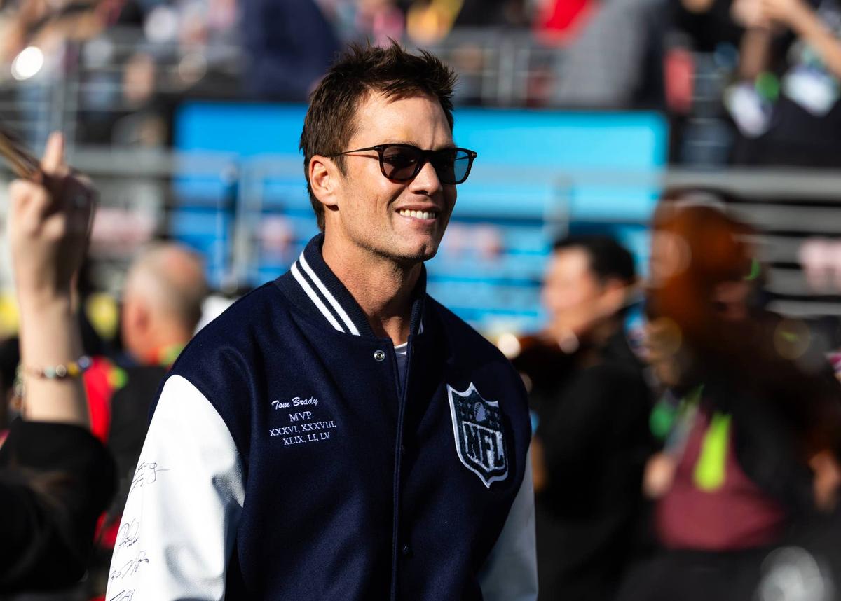  Former Super Bowl MVP Tom Brady in attendance before Super Bowl LX Mark J. Rebilas-Imagn Images