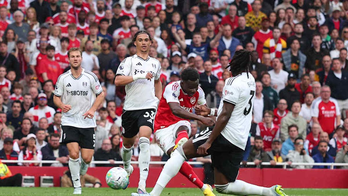  Bukayo Saka scored the game's second goal. | Marc Atkins/Getty Images 