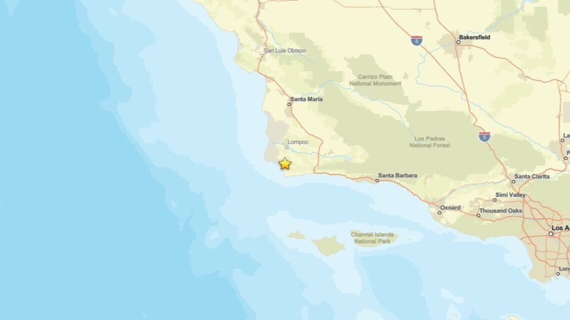Update: Aug. 8 - 2.8 magnitude earthquake registered near Lompoc, CA 
