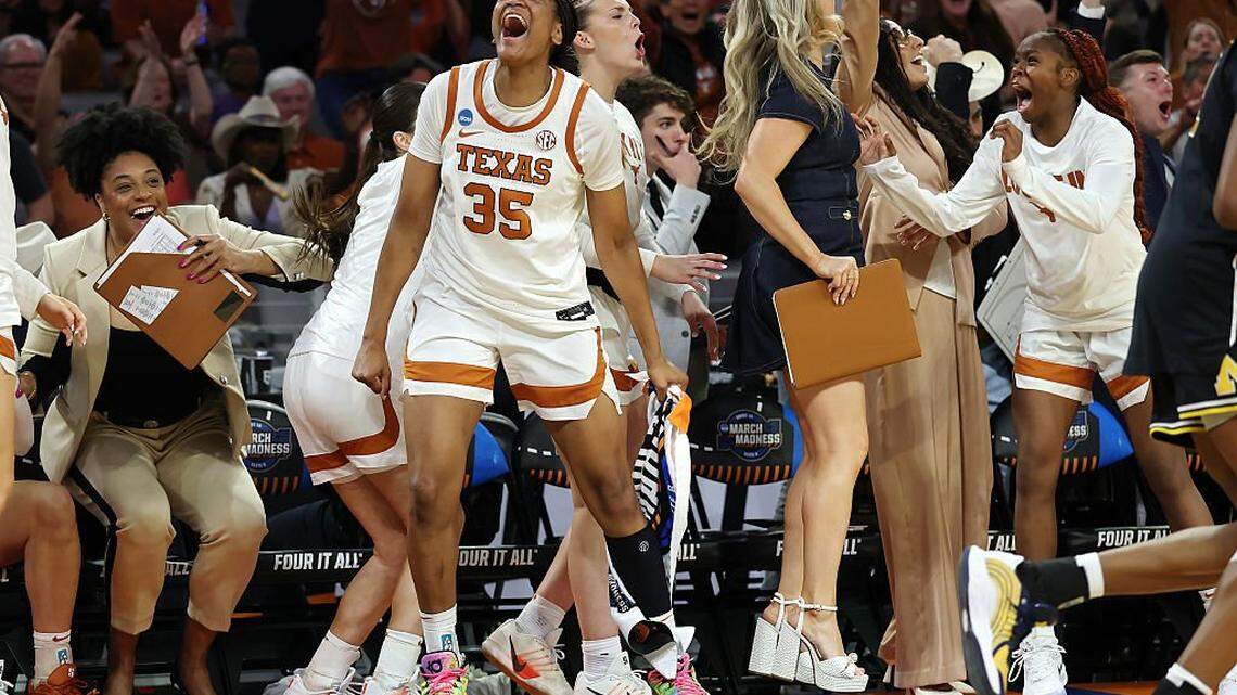 Madison Booker nets 19 as Texas pounds Michigan to return to Final Four