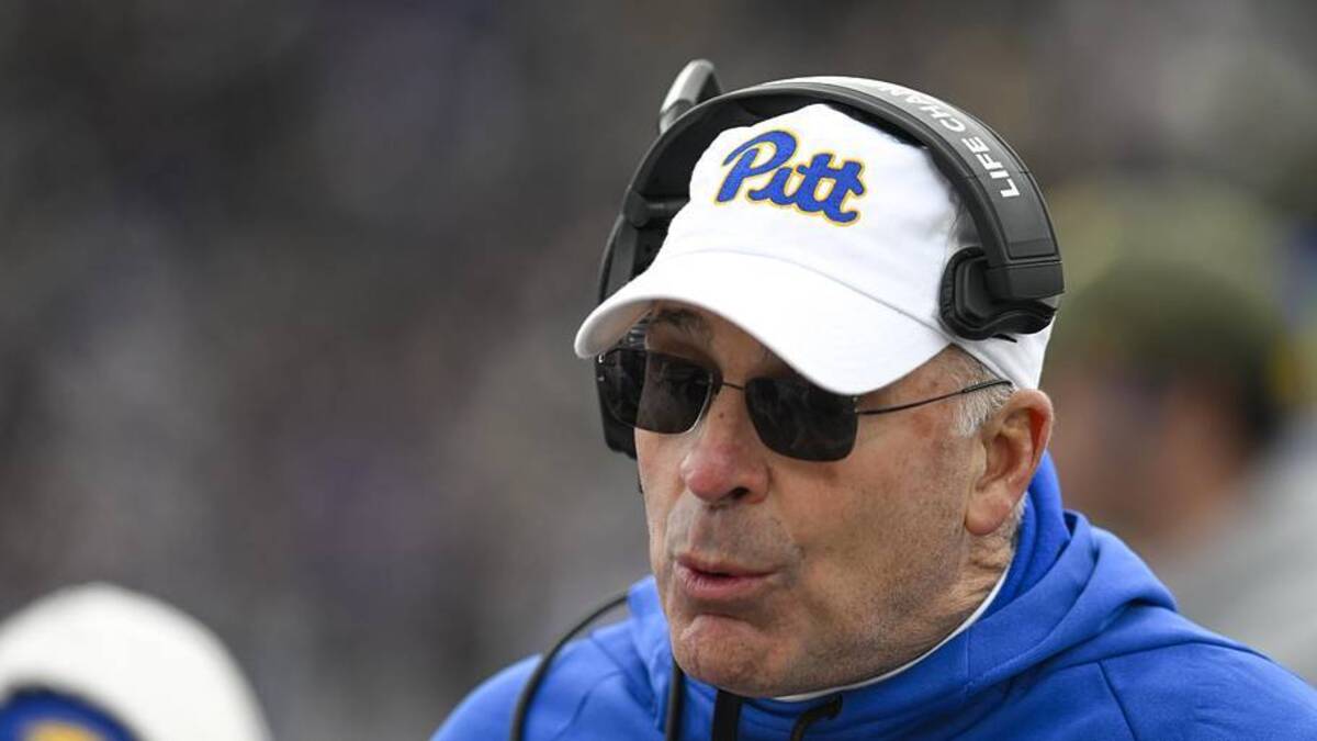  Dec 27, 2025; Annapolis, MD, USA; Pittsburgh Panthers head coach Pat Narduzzi reacts during the second half of the Military Bowl against the East Carolina Pirates at Navy-Marine Corps Stadium. Mandatory Credit: Tommy Gilligan-Imagn Images | Tommy Gilligan-Imagn Images 