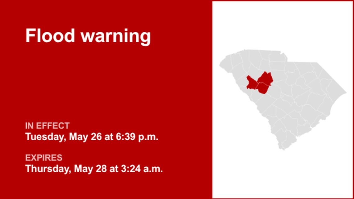 UPDATE: Flood warning affecting South Carolina until Thursday afternoon 
