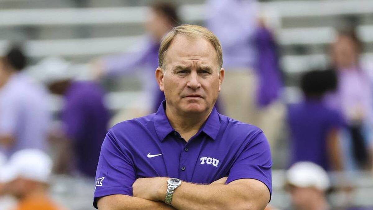  Oct 2, 2021; Fort Worth, Texas, USA; TCU Horned Frogs head coach Gary Patterson before the game against the Texas Longhorns at Amon G. Carter Stadium. Mandatory Credit: Kevin Jairaj-Imagn Images | Kevin Jairaj-Imagn Images 
