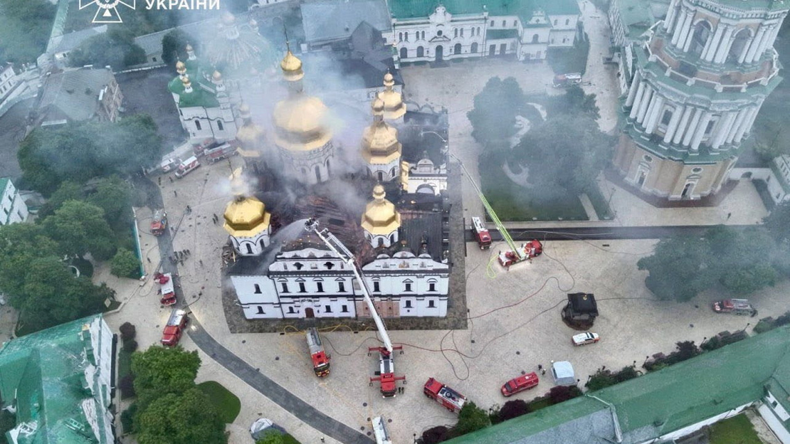 Ukraine weighs damage to historic cathedral after Russian strike causes blaze 