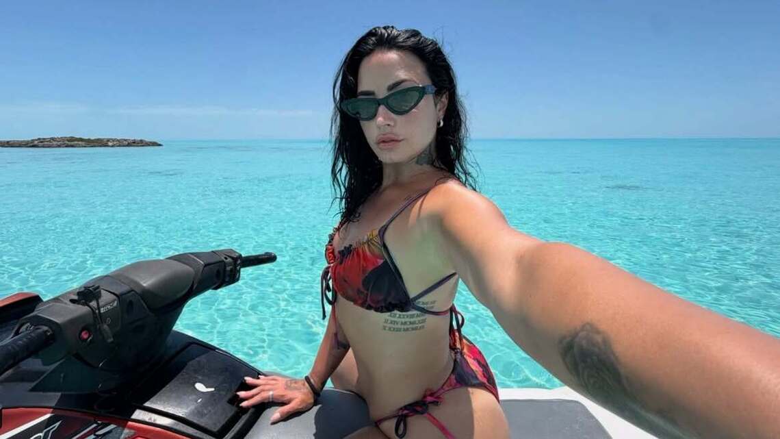 Demi Lovato Sizzles While Jet-Skiing in a Thong Bikini During Bahamas Trip 