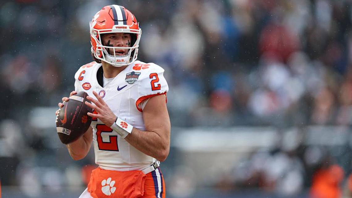  The Jets drafted former Clemson quarterback Cade Klubnik. | Vincent Carchietta-Imagn Images 