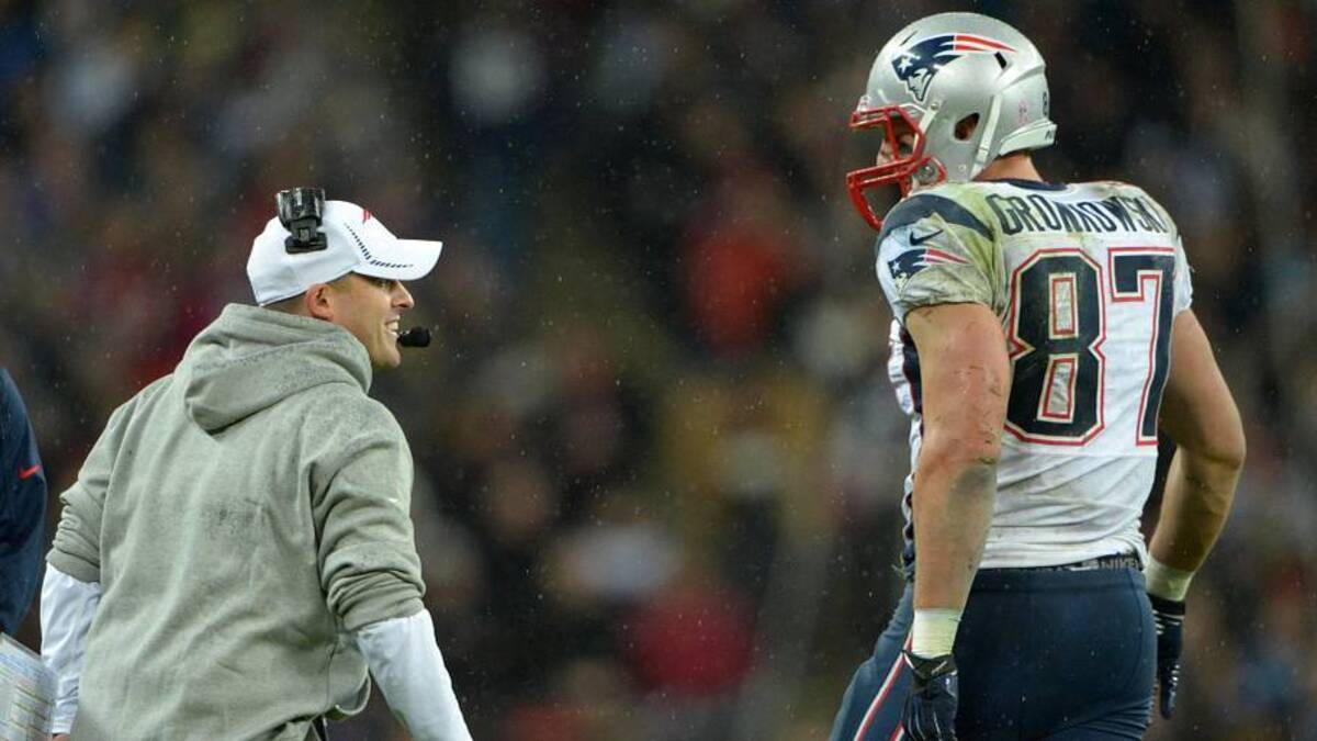  Rob Gronkowski spent the majority of his career with Josh McDaniels calling plays. | Kirby Lee-Imagn Images 